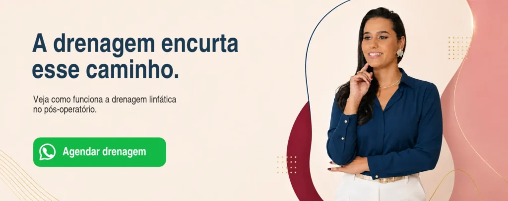 Andressa Costa explica a drenagem linfática no pós-operatório para reduzir edemas e favorecer a recuperação
